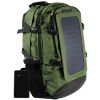 BBWC 30L outdoor backpack green + solar panel + powerbank 10.000 mAh