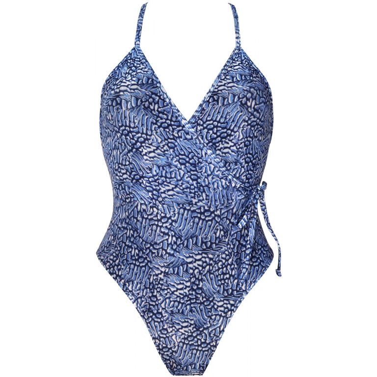 Swimsuit tan through Triangular - Blue Squama