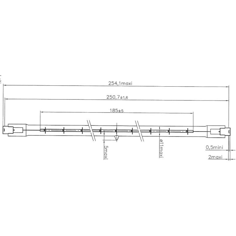 Innergize infraroodlamp 1100W 15040R schema