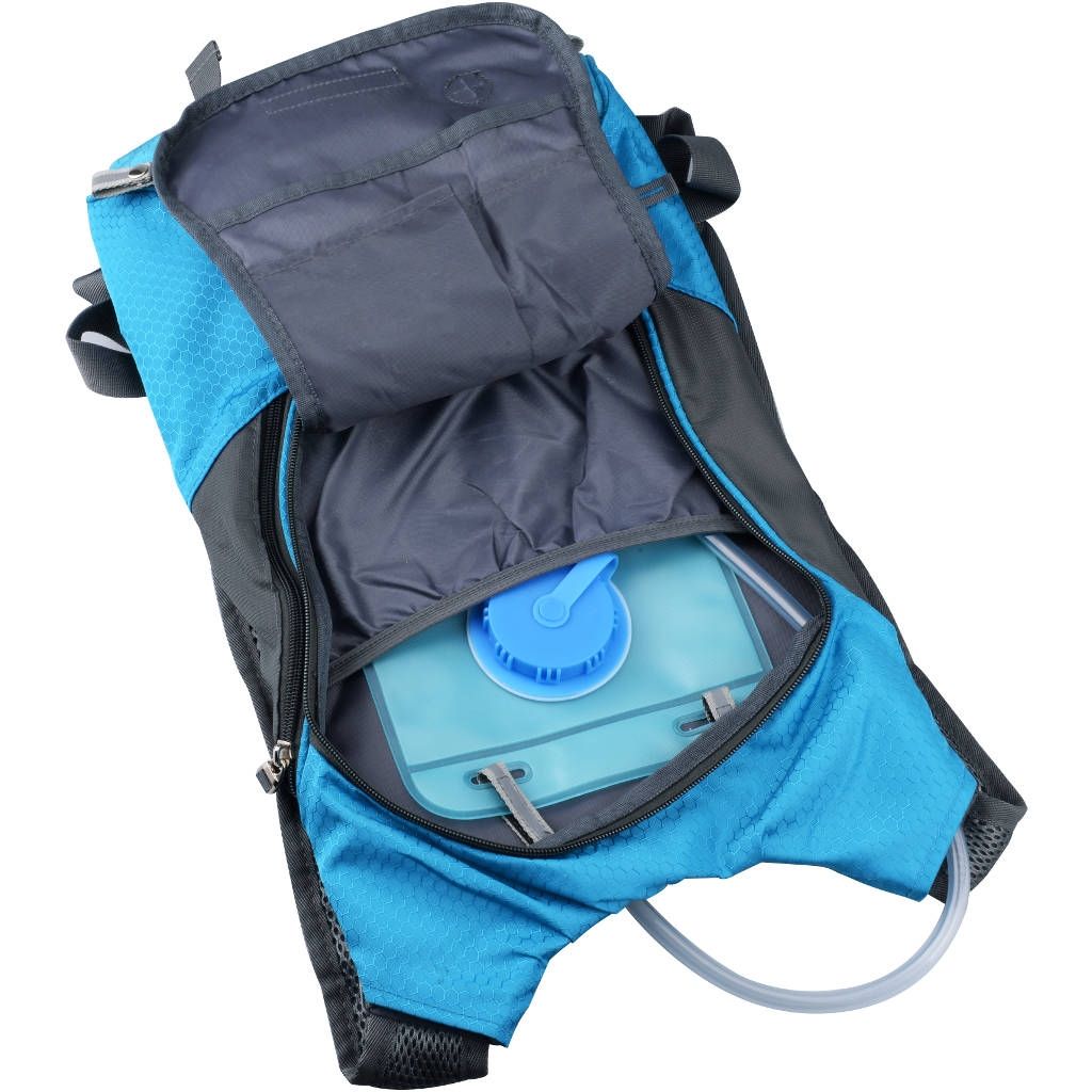 BBWC 10L bike backpack red with water bladder + solar panel