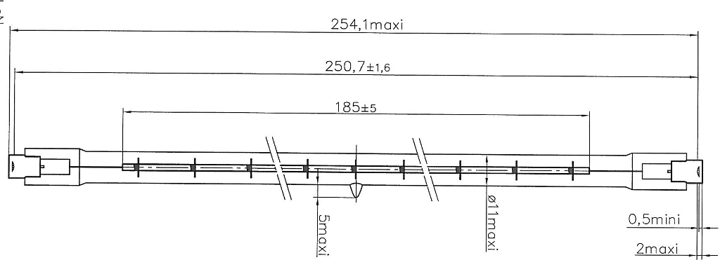 Innergize infraroodlamp 1100W 15040R schema